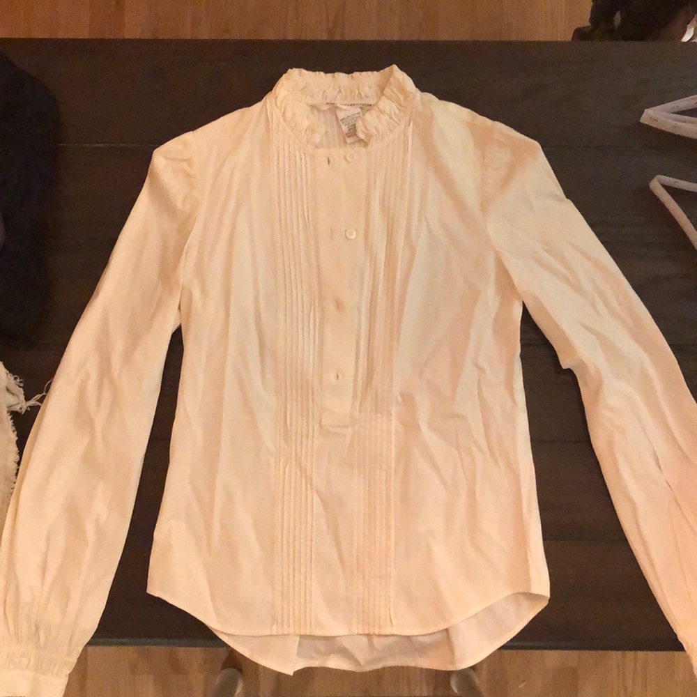 White long sleeve blouse. Size 0.